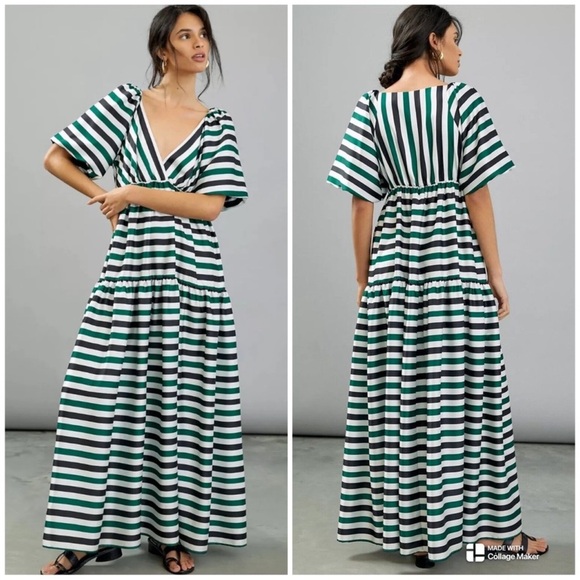 Delfi Collective Sirena Striped Maxi Dress Size Large - Picture 2 of 9